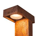 SLV LED Outdoor Stehleuchte RUSTY® PATHLIGHT 40, IP55 IK06, 8.9W 3000K 400lm 90°, FeCSi-Stahl gerostet, 40cm