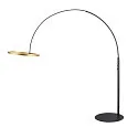 LED Stehleuchte ONE BOW FL, Up&Down, 140°, 22W, 2700/3000K, CRI90, schwarz, schwarz/Messing