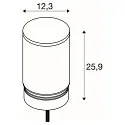 SLV LED Leuchtenkopf M-POL M CLEAR, IP65 IK10, 11W, 2700/3000K, 590-660lm, CRI90, On/Off, anthrazit