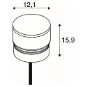 SLV LED Leuchtenkopf M-POL S LOUVER, IP65 IK10, 11W, 2700/3000K, 145-155lm, CRI90, On/Off, anthrazit