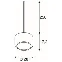 SLV pendant luminaire PANTILO 28 PD E27 IP20, gold