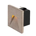SLV wall recessed luminaire CONCRETO EL WING square, indirect, switchable IP65, grey, black 