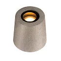 SLV Outdoor Bodenleuchte CONCRETO FL, IP65 IK05, GU10, mit IP-Steckerkabel, Beton / Aluminium, grau, Rund