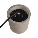SLV Outdoor Bodenleuchte CONCRETO FL, IP65 IK05, GU10, mit IP-Steckerkabel, Beton / Aluminium, grau, Rund