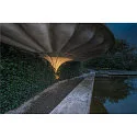 SLV Outdoor Bodenleuchte CONCRETO FL, IP65 IK05, GU10, mit IP-Steckerkabel, Beton / Aluminium, grau, Rund