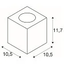 Outdoor Bodenleuchte CONCRETO FL, IP65 IK05, GU10, mit IP-Steckerkabel, Beton / Aluminium, grau, eckig
