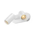 SLV Wand- und Decken-Spotleiste ASTO TUBE DOUBLE, IP20, zylindrisch, 2-flammig, 2x GU10 max. 10W, weiß
