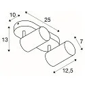 SLV Wand- und Decken-Spotleiste ASTO TUBE DOUBLE, IP20, zylindrisch, 2-flammig, 2x GU10 max. 10W, weiß