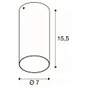 downlight ASTO TUBE cylindrical, rigid, surface-mounted version GU10 IP20, black dimmable