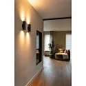 wall luminaire ASTO TUBE up / down, 2 flames, cylindrical, rigid GU10 IP20, black dimmable