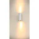 SLV wall luminaire ASTO TUBE up / down, 2 flames, cylindrical, rigid GU10 IP20, white dimmable