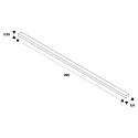 3-Phasen HV-Einbauschiene S-TRACK PHASE & DALI, IP20, 230V AC, DALI steuerbar, 200cm, schwarz