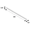 3-Phasen HV-Einbauschiene S-TRACK PHASE & DALI, IP20, 230V AC, DALI steuerbar, 300cm, schwarz
