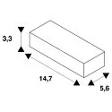 SLV 3-phase feeder S-TRACK PHASE & DALI built-in version, DALI controllable, earth right, white