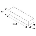 SLV Zubehör für 3-Phasen Einbauschiene S-TRACK PHASE & DALI - Längsverbinder, mit Einspeise-Möglichkeit, DALI steuerbar, schwarz