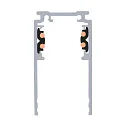 surface-mounted track TRACK 48V DALI controllable, low, black