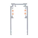 SLV Aufbauschiene TRACK 48V, DALI, tief, 3m, IP20, weiß