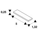 SLV track reinforcement plate TRACK 48V for surface-mounted track, grey
