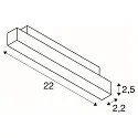 SLV Niedervolt-Strahler IN-LINE 22 DALI - DARKLIGHT REFLECTOR, 48V, 7.3W 4000K 650lm 95°, CRI90, DALI dimmbar, starr, opal, schwarz