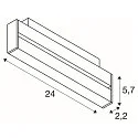 SLV track spot IN-LINE 24 TRACK 48V DARKLIGHT REFLECTOR Move DALI IP20, white dimmable