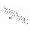 SLV Niedervolt-Strahler IN-LINE 24 DALI MOVE - DARKLIGHT REFLECTOR, 48V, 14W 4000K 1250lm 35°, CRI90,  DALI dimmbar, schwenkbar