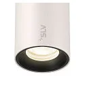 SLV LED Niedervolt-Schienen Pendelleuchte NUMINOS® XS, 48V, 8.7W 4000K 40°, DALI 2 dimmbar, matt weiß / innen matt schwarz