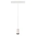 SLV LED Niedervolt-Schienen Pendelleuchte NUMINOS® XS, 48V, 8.7W 4000K 40°, DALI 2 dimmbar, matt weiß / innen matt schwarz