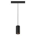 SLV pendant luminaire NUMINOS® S TRACK 48V DALI controllable IP20, black dimmable