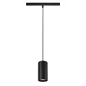 LED Pendelleuchte NUMINOS® S TRACK 48V, 40°, 16W, CRI90, DALI, IP20, 3000K, 1030lm, schwarz/schwarz