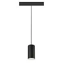 SLV LED Niedervolt-Schienen-Pendelleuchte NUMINOS® S DALI, 48V, 16W 4000K 55°, DALI 2 dimmbar, matt schwarz / innen matt weiß