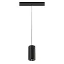 SLV pendant luminaire NUMINOS® S 48V DALI 2 55° for VDU workstation, DALI controllable IP20, black matt dimmable
