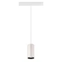 SLV LED Niedervolt-Schienen-Pendelleuchte NUMINOS® S DALI, 48V, 16W 4000K 40°, DALI 2 dimmbar, matt weiß / innen matt schwarz