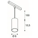 SLV pendant luminaire NUMINOS® S 48V DALI 2 55° for VDU workstation, DALI controllable IP20, white matt dimmable