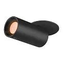 LED Deckeneinbauleuchte NUMINOS® PROJECTOR S, zylindrisch, 55°, 8,6W, CRI90, 2700K, 670lm, schwarz/schwarz