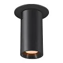 LED Deckeneinbauleuchte NUMINOS® PROJECTOR S, zylindrisch, 55°, 8,6W, CRI90, 2700K, 670lm, schwarz/schwarz