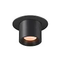 LED Deckeneinbauleuchte NUMINOS® PROJECTOR S, zylindrisch, 55°, 8,6W, CRI90, 2700K, 670lm, schwarz/schwarz