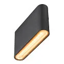 SLV LED Outdoor Wandaufbauleuchte OVAL 14 WL, 5,7W, 2700/3000K, 560lm, CRI80, IP65, schwarz