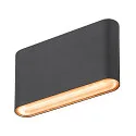 SLV LED Outdoor Wandaufbauleuchte OVAL 14 WL, 5,7W, 2700/3000K, 560lm, CRI80, IP65, schwarz