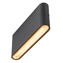 SLV LED Outdoor Wandaufbauleuchte OVAL 18 WL, 9,3W, 2700/3000K, 860lm, CRI80, IP65, schwarz