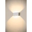 SLV LED Outdoor Wandaufbauleuchte OVAL 18 WL, 9,3W, 2700/3000K, 860lm, CRI80, IP65, weiß
