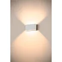 SLV LED Outdoor Wandaufbauleuchte OVAL 18 WL, 9,3W, 2700/3000K, 860lm, CRI80, IP65, weiß