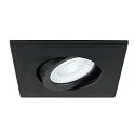SLV Abdeckung MOVE für LED Einbauleuchte UNIVERSAL DOWNLIGHT PHASE, IP20 (Indoor), quadratisch, schwenkbar, schwarz