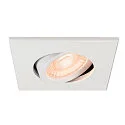 SLV Abdeckung MOVE für LED Einbauleuchte UNIVERSAL DOWNLIGHT PHASE, IP20 (Indoor), quadratisch, schwenkbar, weiß