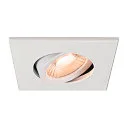 SLV Abdeckung MOVE für LED Einbauleuchte UNIVERSAL DOWNLIGHT PHASE, IP20 (Indoor), quadratisch, schwenkbar, weiß