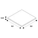 SLV Abdeckung MOVE für LED Einbauleuchte UNIVERSAL DOWNLIGHT PHASE, IP20 (Indoor), quadratisch, schwenkbar, chrom