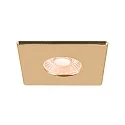 SLV Abdeckung UNIVERSAL DOWNLIGHT, für Downlight IP65, eckig, gold matt
