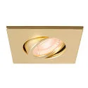 SLV Abdeckung MOVE für LED Einbauleuchte UNIVERSAL DOWNLIGHT PHASE, IP20 (Indoor), quadratisch, schwenkbar, gold matt