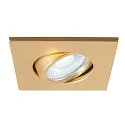 SLV Abdeckung MOVE für LED Einbauleuchte UNIVERSAL DOWNLIGHT PHASE, IP20 (Indoor), quadratisch, schwenkbar, gold matt