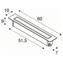 SLV floor recessed luminaire DASAR® 600 rigid, DALI controllable, passable IP65 / IP67, stainless steel dimmable