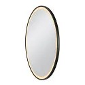 mirror with lighting TRUKKO 80 IP44, black, transparent dimmable